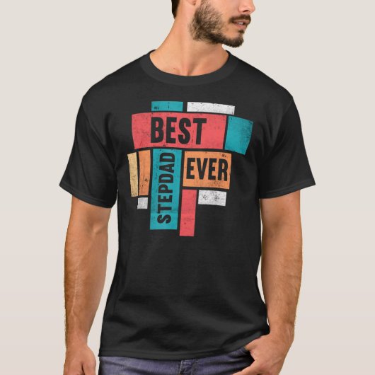 Mens Best Stepdad Ever Stepfather Happy Daddy Fat T-Shirt (Vorderseite)