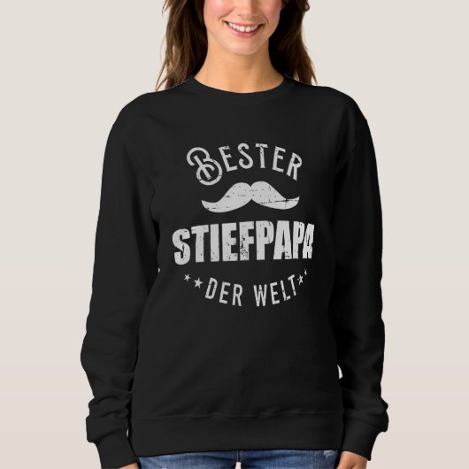 Mens Best stepdad in the world with Bart Schnauzer Sweatshirt (Vorderseite)