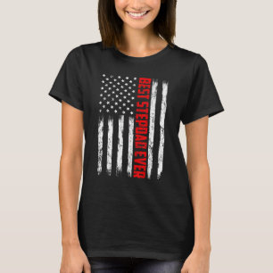 Mens Best Stepdad je American Flag Vatertag T-Shirt