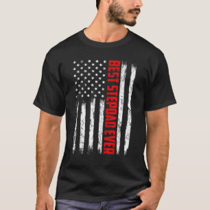 Mens Best Stepdad je American Flag Vatertag T-Shirt