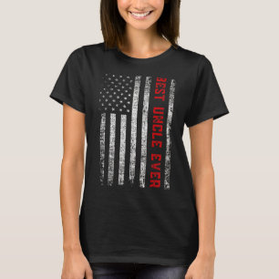 Mens Best Uncle jemals Vintag amerikanische Flagge T-Shirt