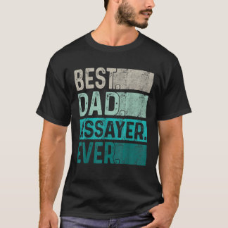 Mens Best Vater Assayer jemals Retro Vintage Vater T-Shirt