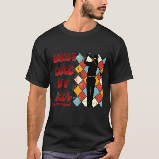 Mens Best Vater by Par Vaters Day Golfer Daddy Vin T-Shirt