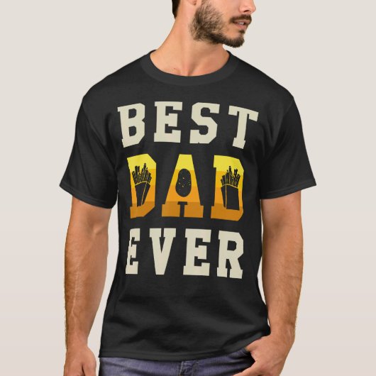 Mens Best Vater Ever French Fries Potato Eater Faa T-Shirt (Vorderseite)