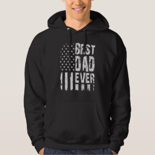 Mens Best Vater je American Flag Vatertag Dau Hoodie