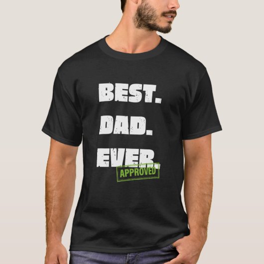 Mens Best Vater je genehmigt T-Shirt (Vorderseite)