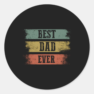 Mens Best Vater je Geschenk für lustige Vater &#  Runder Aufkleber