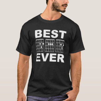 Mens Best Vater je Gitarrenakkorde für Musiker Fat T-Shirt