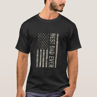 Mens Best Vater je US-Militärflagge Camou T-Shirt