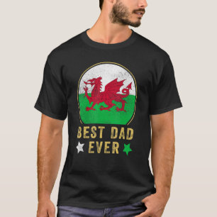 Mens Best Vater je Welsh Pater Country Wales Flag T-Shirt