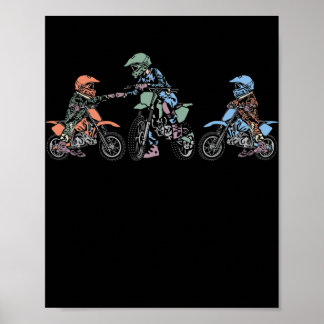 Mens Best Vater Jeden Motorcross Dirtbike Enduro Poster