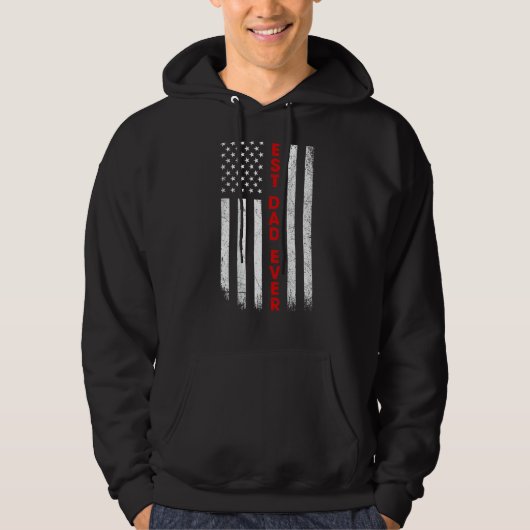 Mens Best Vater jemals American Flag Daders Father Hoodie (Vorderseite)