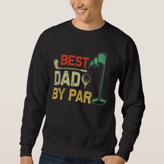 Mens Best Vater Par Golf Sweatshirt (Vorderseite)