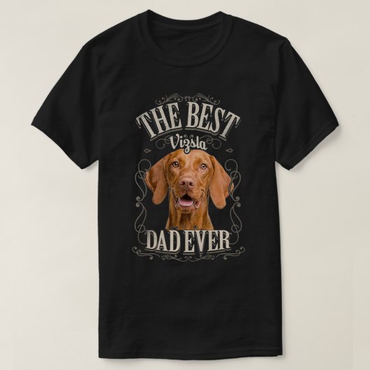 Mens Best Vizsla Vater Ever Funny Dog Lover gibt M T-Shirt (Design vorne)