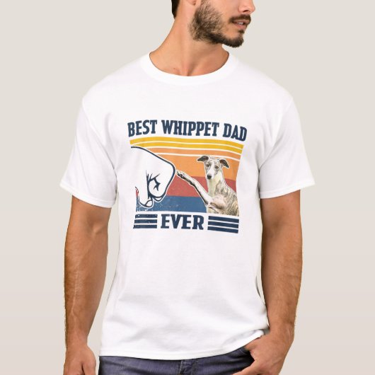 Mens Best Whippet Vater Ever Funny Dog Lover Vater T-Shirt (Vorderseite)