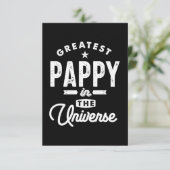 Mens Bester Applaus im Universum Opa T Shir RSVP Karte (Stehend Vorderseite)