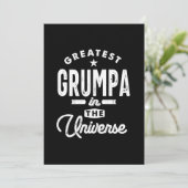 Mens Bester Grumpa im Universum Großvater-Geschenk Einladung (Stehend Vorderseite)