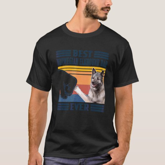 Mens Bester norwegischer Elkhound Vater je Dog Vat T-Shirt (Vorderseite)