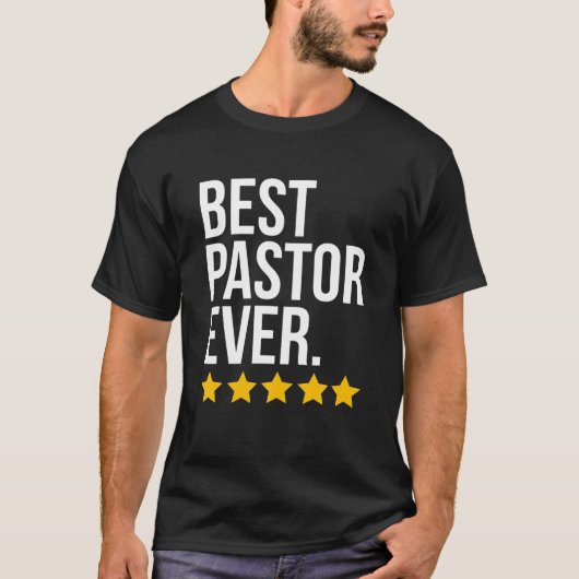 Mens Bester Pastor je Bischof Funny Priest T-Shirt (Vorderseite)