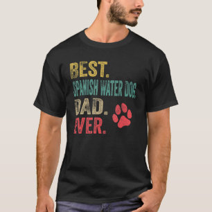 Mens Bester Spanischer Wasserdog-Vater je Vintag F T-Shirt
