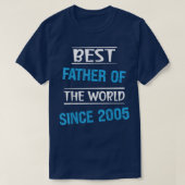 Mens bester Vater der Welt seit 2005 Cooler Vater T-Shirt (Design vorne)