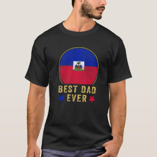 Mens Bester Vater je Haitianischer Vater Land Hait T-Shirt