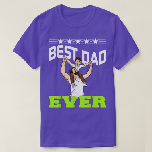 Mens Bester Vater je Vater und Sohn  T-Shirt (Design vorne)