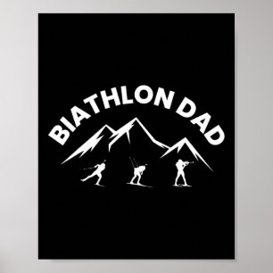 Mens Biathlon Vater Skilaufen Biathlete Poster