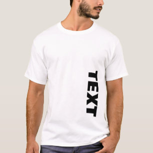 Mens Big Fett Schriftart Text Template Design Whit T-Shirt