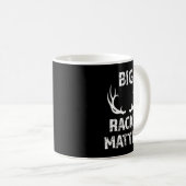 Mens Big Racks Matter Fun Deer Buck Jagd Männer Kaffeetasse (VorderseiteRechts)