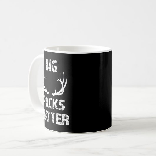 Mens Big Racks Matter Fun Deer Buck Jagd Männer Kaffeetasse (Vorderseite Links)