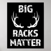 Mens Big Racks Matter Fun Deer Buck Jagd Männer Poster (Vorne)