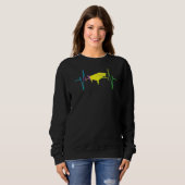 Mens Billiard Table Heartbeat Billiard Player Pool Sweatshirt (Vorne ganz)