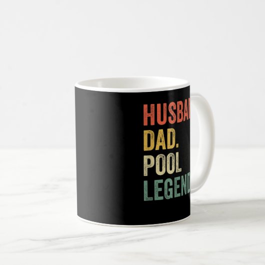 Mens Billiards Funny Husband Vater Pool Player Kaffeetasse (VorderseiteRechts)