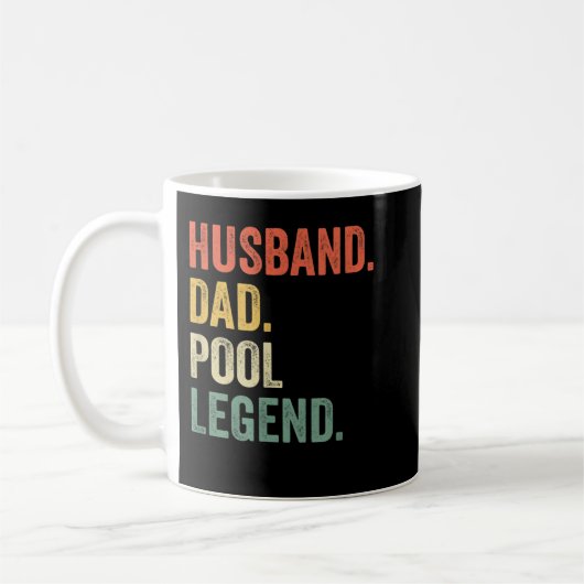 Mens Billiards Funny Husband Vater Pool Player Kaffeetasse (Links)