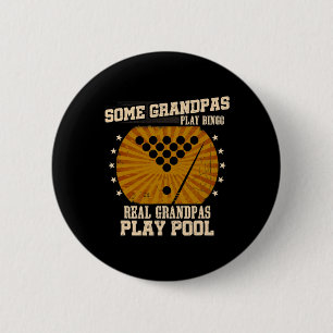 Mens Billiards Großartiges Shirt - wahre Grandpas Button