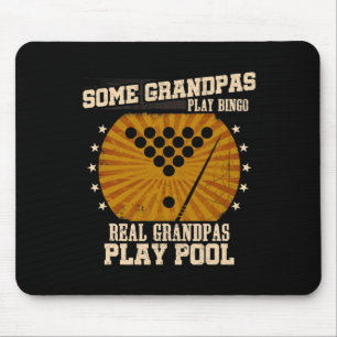 Mens Billiards Großartiges Shirt - wahre Grandpas Mousepad