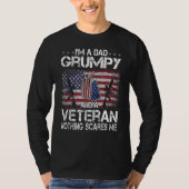 Mens bin ich Vater Grumpy und ein Veteran nichts H T-Shirt (Vorderseite)