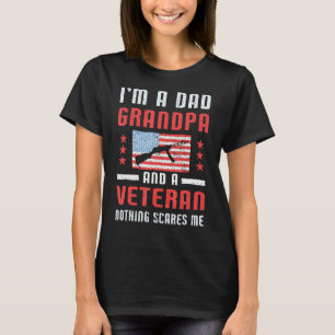 Mens bin ich Vater Opa und Veteran Stolz Vater T-Shirt