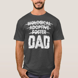 Mens Biological Adoptive Foster Vater Adoption Lie T-Shirt