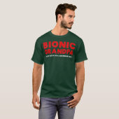 Mens Bionic Großvater Knee Angesagter Ersatz 90 T-Shirt (Vorne ganz)