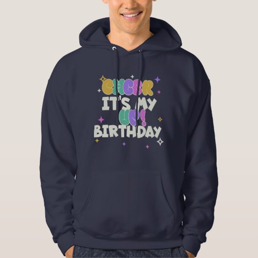 MEN'S BIRTHDAY CHEER UP PULLOVER HOODIE  (Vorderseite)