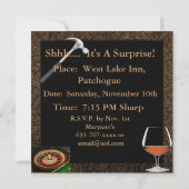 MENS Birthday Cigars, Poker und BRANDY INVITATIONE Einladung (Rückseite)