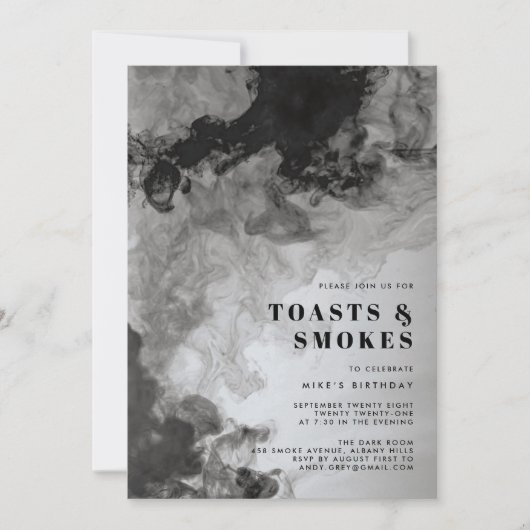 Mens Birthday Party Einladung (Vorderseite)