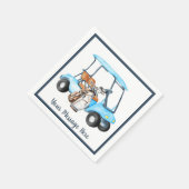 Men's Birthday Retirement Golf Theme Party Serviette (Ecke)