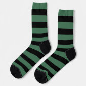 Mens Black and Green Strip Dress Socken (Linkes Detail)