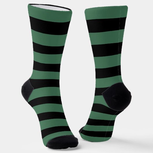 Mens Black and Green Strip Dress Socken (Gewinkelt)