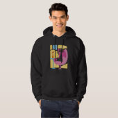 Men's Black Cat Abstract Hoodie (Vorne ganz)