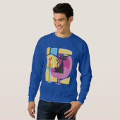 Men's Black Cat Abstract Sweatshirt (Vorne ganz)