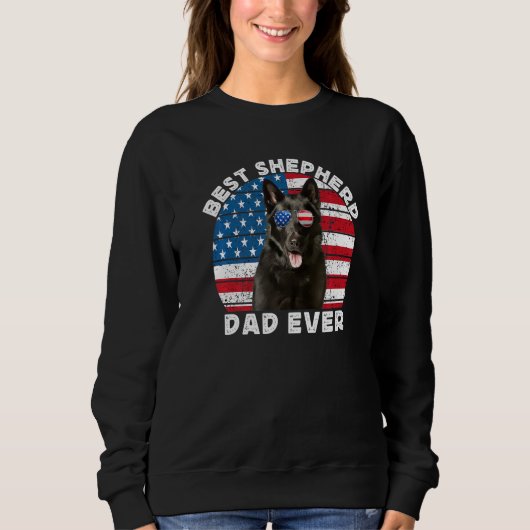 Mens Black German Shepherd Dad For Men GSP Dog Fac Sweatshirt (Vorderseite)